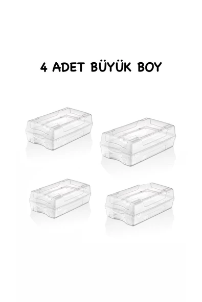 4 Adet Erkek Ayakkabı Saklama Kutusu Büyük Boy Bagaj Ve Tatil Ayakkabı Ayakkabılık Düzenleyici - 2