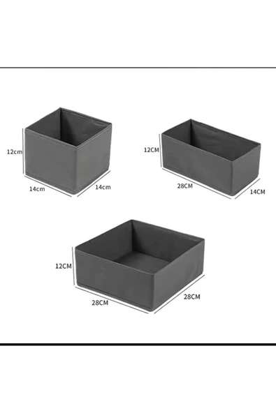 Coco 8 Parça Çekmece Içi Kutu Seti Dolap Kıyafet Çamaşır düzenleyici Organizer - Resim 3