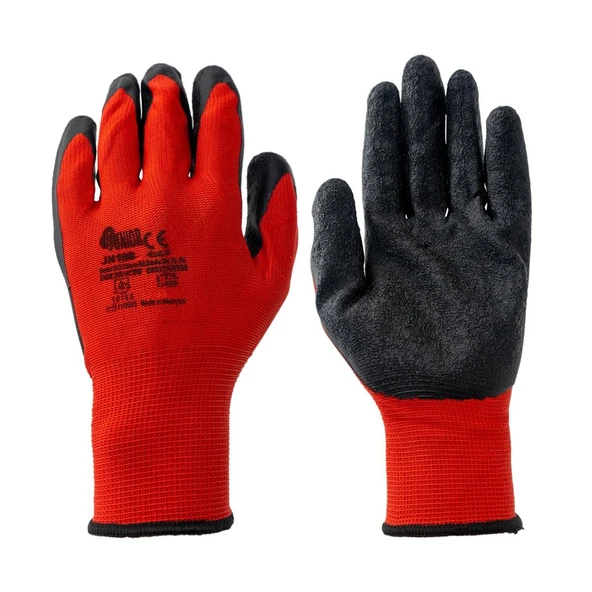 Junior Lateks Eldiven Kırmızı-Siyah 10 No ürün görseli