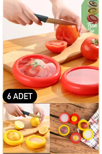 6 Adet Buzdolabı için Meyve Kabı Yeniden Kullanılabilir Soğan Limon Emzik Koruma Kutusu Fresh Kap