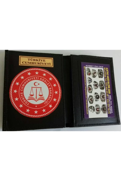 ADALET BAKANLIĞI ROZETLİ CÜZDANI-KURUM ADRESINE GONDERILIR-SIVILE SATILMAZ-SIVIL ADRESE GÖNDERİLMEZ ürün görseli 1