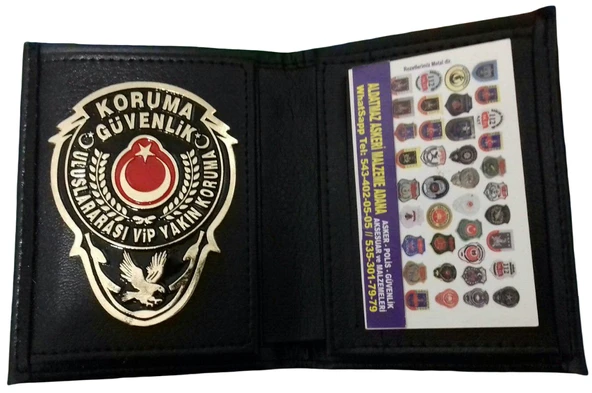 BAKMADAN GEÇME-YAKIN KORUMA ROZETLI CÜZDANI SATINAL,SIPARIS VER.SIVILE SATILMAZ. ürün görseli 1