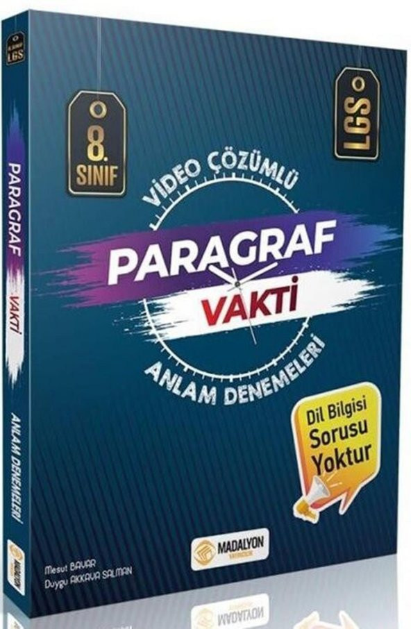 Madalyon 8.Sınıf Paragraf Vakti Anlam Denemeleri