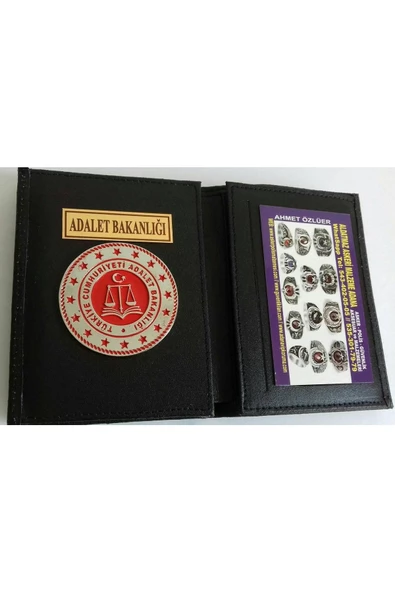 ADALET BAKANLIĞI ROZETLİ CÜZDANI-KURUM ADRESINE GONDERILIR-SIVILE SATILMAZ-SIVIL ADRESE GÖNDERİLMEZ