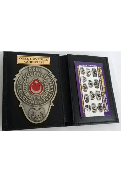 EL EMEGI TASARIM-ÖZEL GÜVENLİK ROZETLİ CÜZDAN AL-SIVILE SATILMAZ. ürün görseli 1