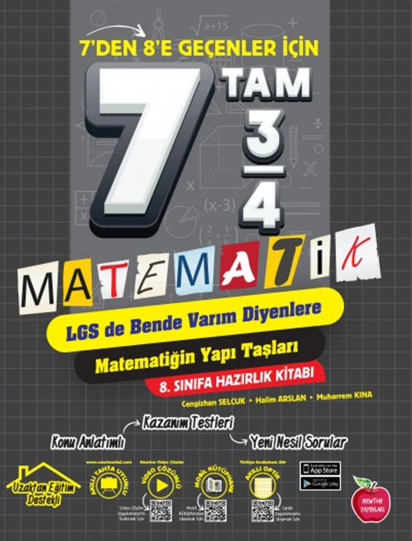 Newton 7den 8e Geçenlere 8.Sınıf Matematik Hazırlık Kitabı