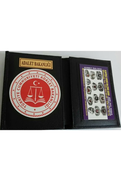 ADALET BAKANLIĞI ROZETLİ CÜZDANI-KURUM ADRESINE GONDERILIR-SIVILE SATILMAZ-SIVIL ADRESE GÖNDERİLMEZ ürün görseli 1