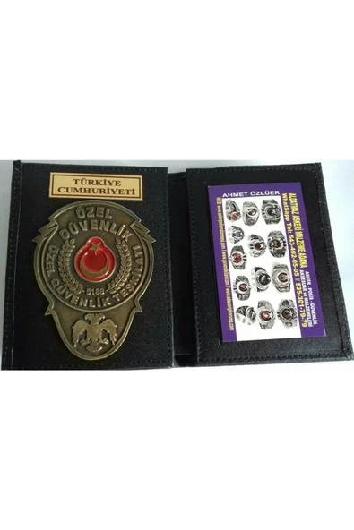 ÖZEL GÜVENLİK ROZETLİ CÜZDAN AL-SIVILE SATILMAZ. ürün görseli 1
