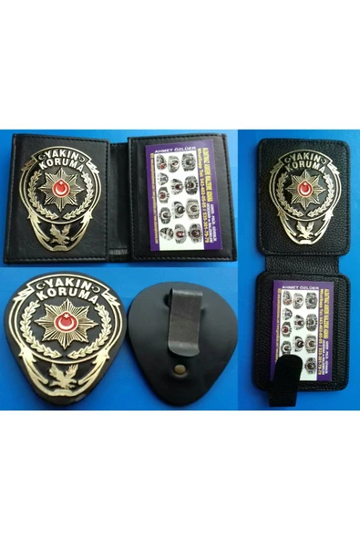 VİP YAKIN KORUMA 2AD ROZETLİ CÜZDANI + 1AD YAKIN KORUMA KEMER ROZETİ AL-SIVILE SATILMAZ. ürün görseli 1