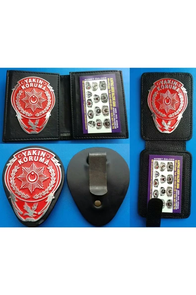 VİP YAKIN KORUMA 2AD ROZETLİ CÜZDANI + 1AD YAKIN KORUMA KEMER ROZETİ AL-SIVILE SATILMAZ. ürün görseli 1