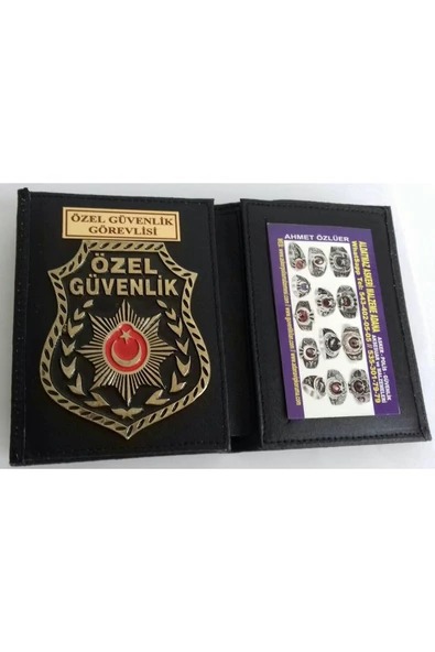 ÖZEL GÜVENLİK ROZETLİ CÜZDANI v +1-ROZET  SATINAL.SIVILE SATILMAZ