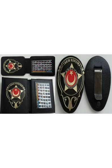 VİP YAKIN KORUMA 2AD ROZETLİ CÜZDANI + 1AD YAKIN KORUMA KEMER ROZETİ AL-SIVILE SATILMAZ. ürün görseli 1