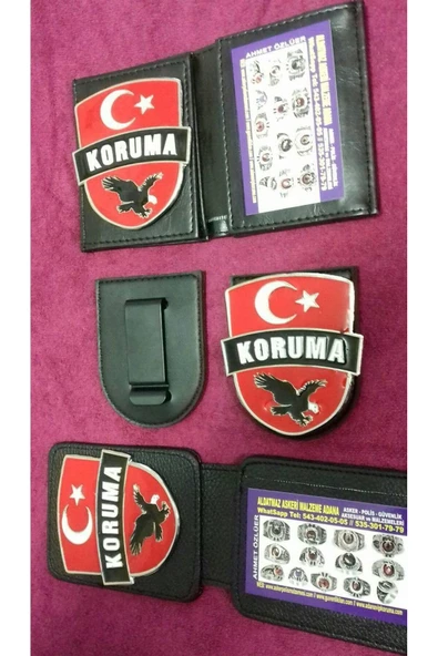 VİP YAKIN KORUMA 2AD ROZETLİ CÜZDANI + 1AD YAKIN KORUMA KEMER ROZETİ AL-SIVILE SATILMAZ. ürün görseli 1