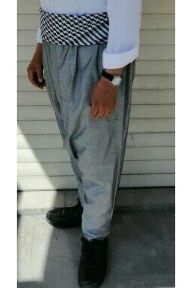 KEŞFET.BAKMADAN GEÇME,GRİ RENK ADANA ŞALVARI+PUŞİ AL.ŞALVAR İÇİN,BOY,KİLOYU MSJ ATINIZ - Resim 3
