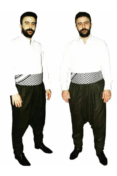 Siyah Renk,uçkurlu Adana Şalvarı Satın Alana 1ad Puşi Size Hediye,şalvar Için Boy Ve Kılo Yazınız ürün görseli 1