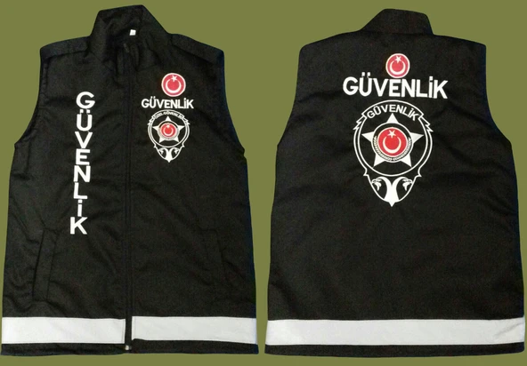 YILDIZI SARI-YAZILARI NAKIS ISLEMELI.ÖZEL GÜVENLİK YELEĞİ SIPARIS VER,SIVILE SATILMAZ ürün görseli 1