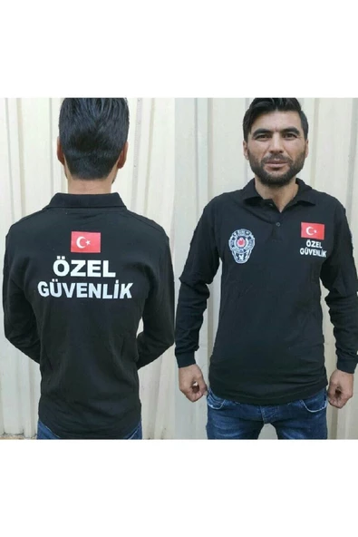 Bakmadan Geçme,uzun Kol,siyah Renk,özel Güvenlik Tişört Satınal