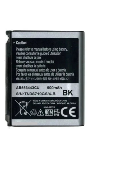 Samsung S5233 G800 Pil Batarya Ab553443ce Bk