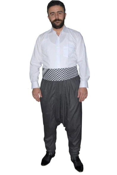 Koyu Grı Renk,özel Üretim Adana Şalvarı Satın Alana,1puşi Hediye.şalvar Için Boy Ve Kılo Yazınız - Resim 3