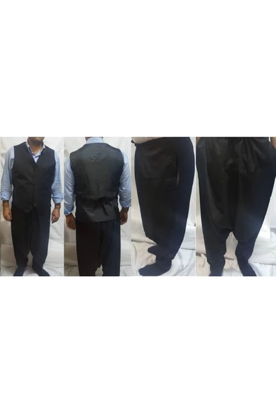 Adana Şalvarı,yeleği,şapkası Ve Puşi Satınal,kişi Için,lütfen Boy,kıloyu Msj Atınız - Resim 3