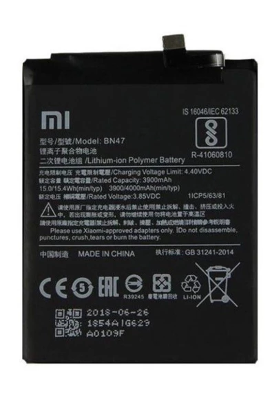 Xiaomi Mi A2 Lite (bn47) Batarya Pil