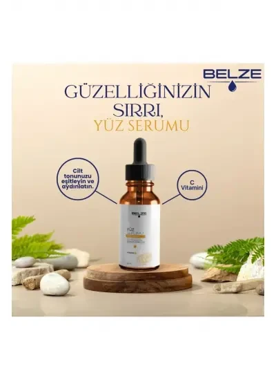 BELZE C Vitamini Leke Düzensizliği ve Cilt kuruluğunu Azaltmaya Yardımcı Serum 30ml - 3