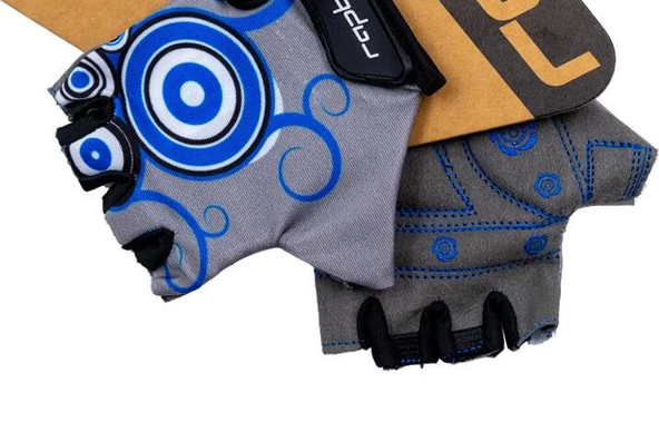Raptor Çocuk Eldiveni Silikon Jelli Kısa Parmak Çocuk Bisiklet Eldiveni XS Beden Mavi - 2