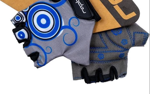 Raptor Çocuk Eldiveni Silikon Jelli Kısa Parmak Çocuk Bisiklet Eldiveni S Beden Mavi - 2