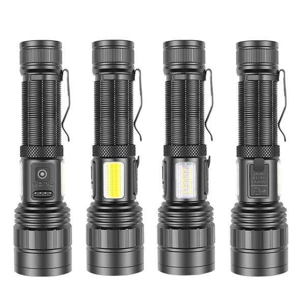 Ps-6153 10000 Lümen Zoomlu Mıknatıslı Tg Cob Led Powerbank Özellikli Profesyonel El Feneri - Resim 2