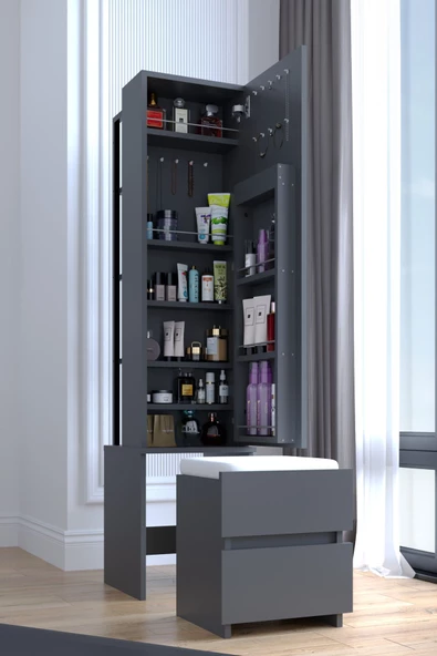 Armony, Aynalı, Çekmeceli, Takı ve Aksesuar Dolabı, Çok Amaçlı Dolap - 4