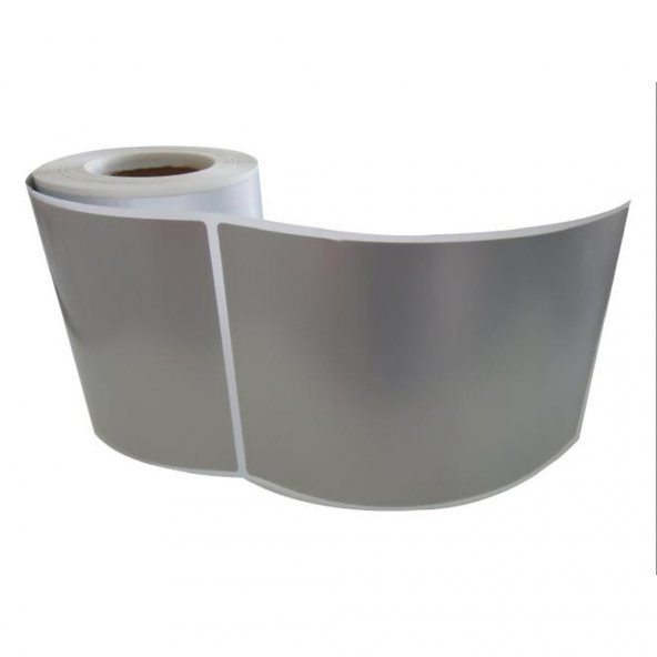 SİLVER MAT ETİKET 300 Lİ SARIM 1 RULO FİYATI 100x100