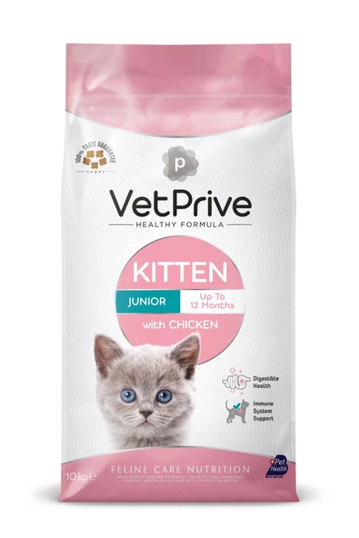 VetPrive  Vet Prive Tavuklu Yavru Kedi Maması 10 Kg