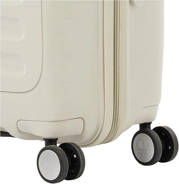 Benetton Trolley Valiz Bej Büyük Boy 14BNT1000-01-BJ - 6