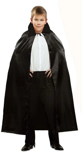 Siyah Renk Yakalı Halloween Pelerini 90 Cm - 3