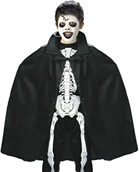 Siyah Renk Yakalı Halloween Pelerini 90 Cm - 4