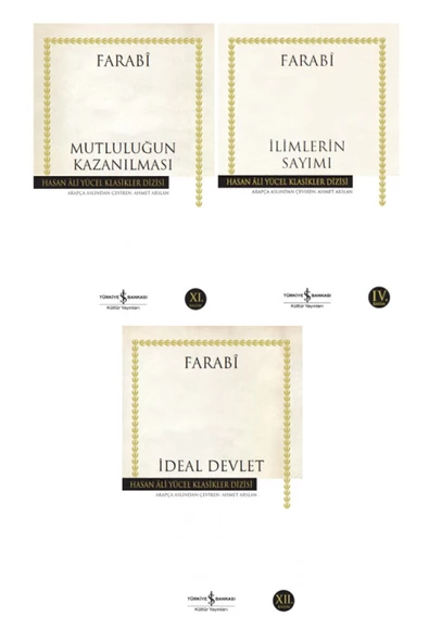 İş Bankası Kültür Yayınları Farabi 3 Kitap Set / Mutluluğun Kazanılması - Ideal Devlet - Ilimlerin Sayımı