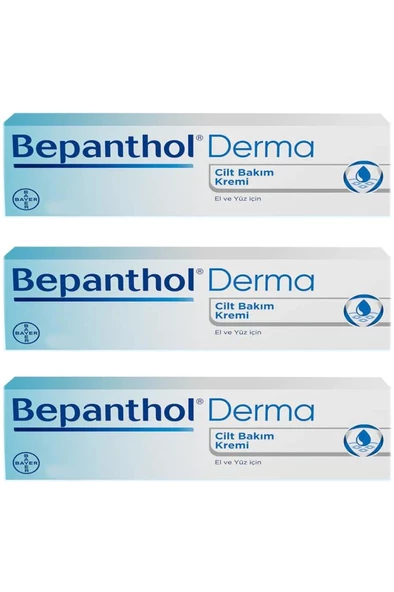 Bepanthol Derma Cilt Bakım Kremi El ve Yüz İçin 30 Gr-3 ADET-SKT:10/2026