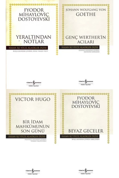 İş Bankası Kültür Yayınları Mutlaka Okunması Gereken 4 Kitap Dünya Klasikleri Seti Beyaz Geceler-yeraltından Notlar