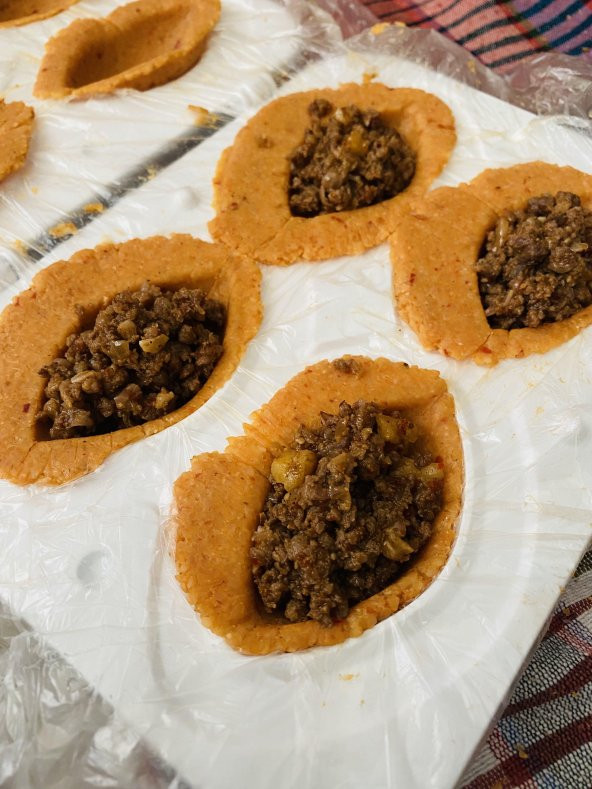 Beyaz 4lü İçli Köfte Kalıbı Pratik Dayanıklı Aparat 3 Parça - 2