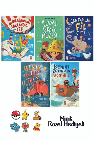 Timaş Çocuk 1. ve 2. Sınıf Okuma Seti 5 Kitap Dinozorumun Saklandığı Yer-Ayvayı Yedik Müzesi-Çantamdan Fil Çıktı