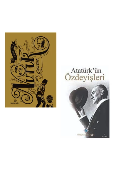 İskenderiye Kitap Çocuklar İçin Nutuk / Atatürk'ten Özdeyişler 2 Kitap Atam Seti