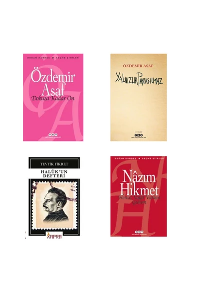 Yapı Kredi Yayınları Yalnızlık Paylaşılmaz - Dokuza Kadar On - Henüz Vakti Varken Nazım Hikmet - Haluk'un Defteri 4 Kitap