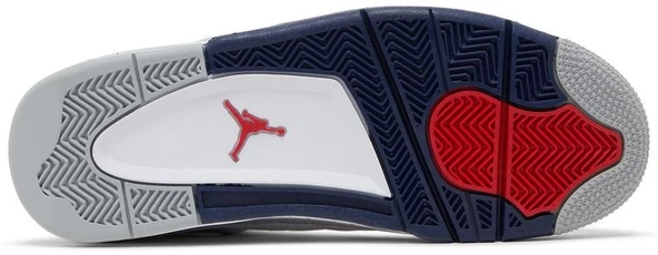 Nike Air Jordan 4 Retro White Midnight Navy Spor Ayakkabı - Resim 4