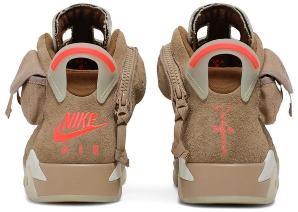 Nike Air Jordan Retro 6 Travis Scott British Khaki Spor Ayakkabı - 6