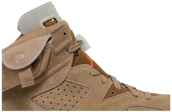 Nike Air Jordan Retro 6 Travis Scott British Khaki Spor Ayakkabı - 2