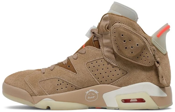 Nike Air Jordan Retro 6 Travis Scott British Khaki Spor Ayakkabı - 3