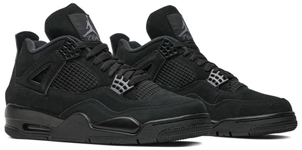 Nike Air Jordan Retro 4 Black Cat Spor Ayakkabı - Resim 8