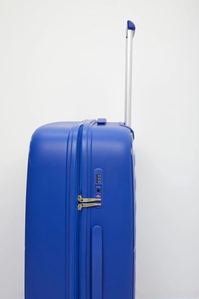 Benetton Trolley Valiz Mavi Büyük Boy 14BNT1000-01-M - 6