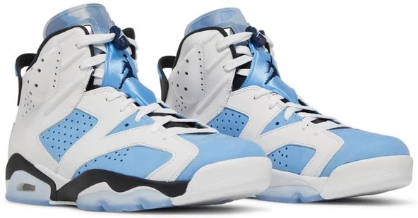 Nike Air Jordan 6 Retro UNC White Spor Ayakkabı - 8