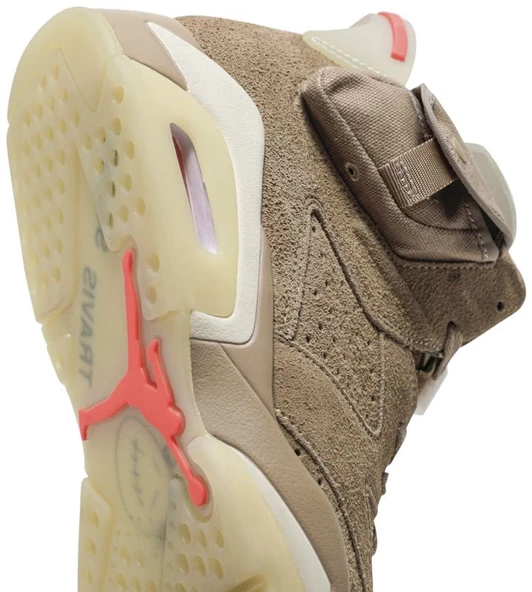 Nike Air Jordan Retro 6 Travis Scott British Khaki Spor Ayakkabı - 9
